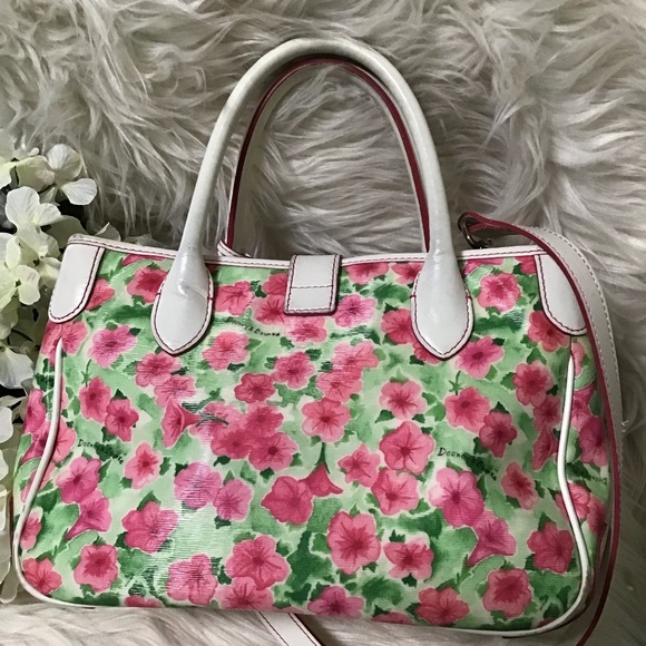 (1373) Dooney petunia floral spring satchel vintage pattern🌸🌸🌸 - Picture 2 of 16